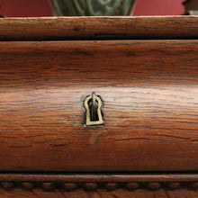 Load image into Gallery viewer, x SOLD Antique French Oak Cabinet – Drawer, Shelves, Keys, Panel Doors & Bun Feet. B12255