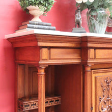 Load image into Gallery viewer, Antique French Marble Top Breakfront Hall Cabinet Single Door with Key. B12919