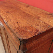 Load image into Gallery viewer, x SOLD Antique French Oak Cabinet – Drawer, Shelves, Keys, Panel Doors & Bun Feet. B12255