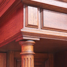 Load image into Gallery viewer, Antique French Marble Top Breakfront Hall Cabinet Single Door with Key. B12919