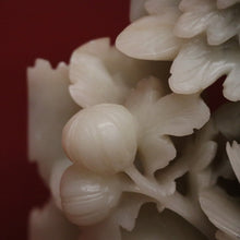 Load image into Gallery viewer, Chinese Soapstone Carving – Hand-Carved Floral Sculpture, Oriental Style. B12514