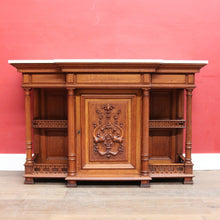 Load image into Gallery viewer, Antique French Marble Top Breakfront Hall Cabinet Single Door with Key. B12919
