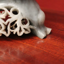 Load image into Gallery viewer, Chinese Soapstone Carving – Hand-Carved Floral Sculpture, Oriental Style. B12514