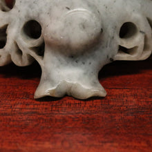 Load image into Gallery viewer, Chinese Soapstone Carving – Hand-Carved Floral Sculpture, Oriental Style. B12514