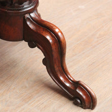 Load image into Gallery viewer, Australian Cedar Piano Stool Swivel Seat on Tri Leg Pedestal Base. B12934