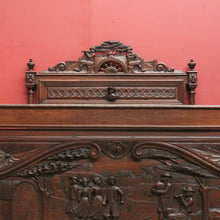 Load image into Gallery viewer, x SOLD Antique Brittany Double Bed – Carved French Timber, Complete with Slats. B12421
