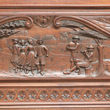 Load image into Gallery viewer, x SOLD Antique Brittany Double Bed – Carved French Timber, Complete with Slats. B12421