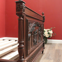 Load image into Gallery viewer, x SOLD Antique Brittany Double Bed – Carved French Timber, Complete with Slats. B12421