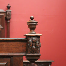 Load image into Gallery viewer, x SOLD Antique Brittany Double Bed – Carved French Timber, Complete with Slats. B12421