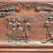 Load image into Gallery viewer, x SOLD Antique Brittany Double Bed – Carved French Timber, Complete with Slats. B12421