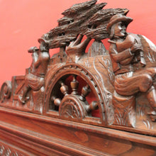 Load image into Gallery viewer, x SOLD Antique Brittany Double Bed – Carved French Timber, Complete with Slats. B12421