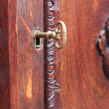 Load image into Gallery viewer, Antique French Oak Hall Cabinet Barley Twist Columns Single Door. B12915