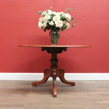 Load image into Gallery viewer, Antique Australian Cedar Oval Tilt-Top Wine Table with Tri-Leg Base. B12520