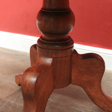 Load image into Gallery viewer, Antique Australian Cedar Oval Tilt-Top Wine Table with Tri-Leg Base. B12520