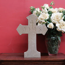 Load image into Gallery viewer, x SOLD Antique French Bluestone Crucifix Suitable for Indoor or Garden Use. B11854