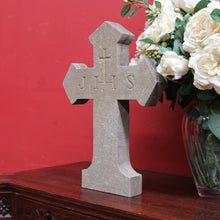 Load image into Gallery viewer, x SOLD Antique French Bluestone Crucifix Suitable for Indoor or Garden Use. B11854