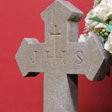 Load image into Gallery viewer, x SOLD Antique French Bluestone Crucifix Suitable for Indoor or Garden Use. B11854