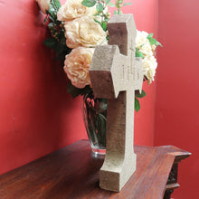 Load image into Gallery viewer, x SOLD Antique French Bluestone Crucifix Suitable for Indoor or Garden Use. B11854