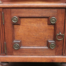 Load image into Gallery viewer, x SOLD Pair antique French oak bedside cabinets with marble tops and gilt mounts. B12941