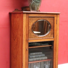 Load image into Gallery viewer, English antique rosewood music cabinet with satinwood inlay and castors. B12940