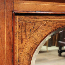 Load image into Gallery viewer, English antique rosewood music cabinet with satinwood inlay and castors. B12940