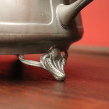 Load image into Gallery viewer, x SOLD French Art Nouveau Uranium Glass Bowl with Silver Metal Floral Base. B12289