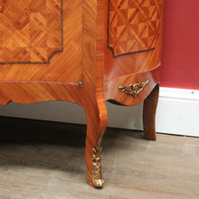 Load image into Gallery viewer, French Louis XVth Style Walnut & Marquetry Inlaid Two-Door Display Vitrine, or China Display Cabinet.B11957