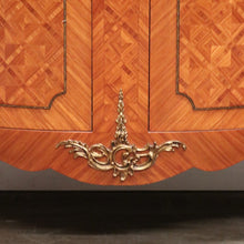 Load image into Gallery viewer, French Louis XVth Style Walnut & Marquetry Inlaid Two-Door Display Vitrine, or China Display Cabinet.B11957