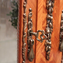 Load image into Gallery viewer, French Louis XVth Style Walnut & Marquetry Inlaid Two-Door Display Vitrine, or China Display Cabinet.B11957