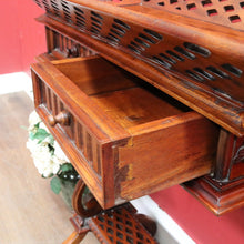 Load image into Gallery viewer, Chinese Chippendale style plant stand with fretwork and carved detail. B12937