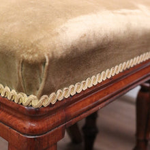 Load image into Gallery viewer, x SOLD Set of 6 Antique English Mahogany and Olive Velvet Dining or Kitchen Chairs, circa 1860 B12061