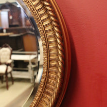 Load image into Gallery viewer, x SOLD Vintage French Gilt Bevelled Edge Oval Wall Mirror with Ribbon Bow to the top. B12062