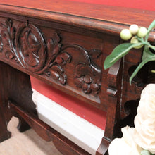 Load image into Gallery viewer, x SOLD Brittany, France. Antique French Milk Stool Carved Portraits & Lift-Top Seat. B12263