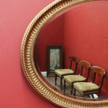 Load image into Gallery viewer, x SOLD Vintage French Gilt Bevelled Edge Oval Wall Mirror with Ribbon Bow to the top. B12062