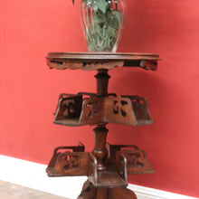 Load image into Gallery viewer, x SOLD Antique French Walnut & Marble Revolving Bookcase Table with Pedestal Base. B12262