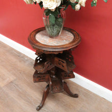 Load image into Gallery viewer, x SOLD Antique French Walnut & Marble Revolving Bookcase Table with Pedestal Base. B12262