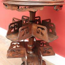Load image into Gallery viewer, x SOLD Antique French Walnut & Marble Revolving Bookcase Table with Pedestal Base. B12262