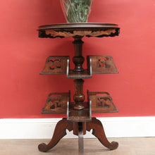 Load image into Gallery viewer, x SOLD Antique French Walnut & Marble Revolving Bookcase Table with Pedestal Base. B12262