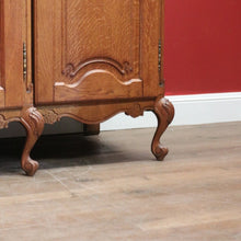 Load image into Gallery viewer, x SOLD Antique French Oak Breakfront Wardrobe, Four-Door with Carved Detail & Storage. B12307