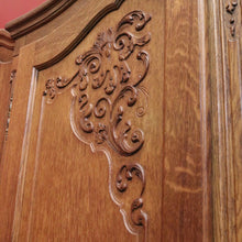 Load image into Gallery viewer, x SOLD Antique French Oak Breakfront Wardrobe, Four-Door with Carved Detail & Storage. B12307