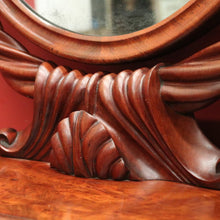 Load image into Gallery viewer, Antique English Mahogany and Flame Mahogany Chest of Drawers Toilet Mirror. B12065