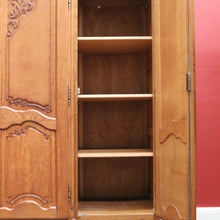 Load image into Gallery viewer, x SOLD Antique French Oak Breakfront Wardrobe, Four-Door with Carved Detail & Storage. B12307