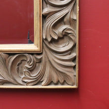 Load image into Gallery viewer, Vintage Rectangular Wall Mirror with Large Gilt Leaf-shaped Scroll Work Frame. B12068