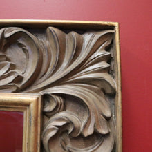 Load image into Gallery viewer, Vintage Rectangular Wall Mirror with Large Gilt Leaf-shaped Scroll Work Frame. B12068
