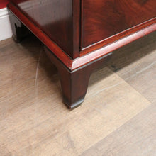 Load image into Gallery viewer, Antique English Mahogany Chest of Drawers – Flame Front, Bracket Feet, c.1800s