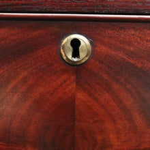 Load image into Gallery viewer, Antique English Mahogany Chest of Drawers – Flame Front, Bracket Feet, c.1800s
