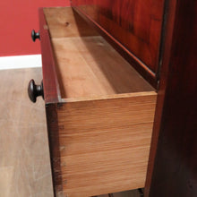 Load image into Gallery viewer, Antique English Mahogany Chest of Drawers – Flame Front, Bracket Feet, c.1800s