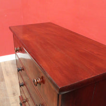 Load image into Gallery viewer, Antique English Mahogany Chest of Drawers – Flame Front, Bracket Feet, c.1800s