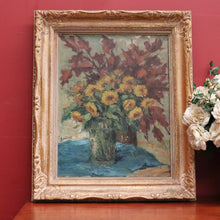 Load image into Gallery viewer, x SOLD Antique French Framed Oil on Canvas still Life, Flowers in a Vase in a Gilt Frame. Signed. B11638