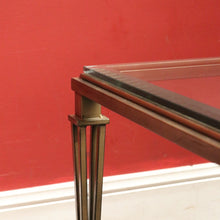 Load image into Gallery viewer, x SOLD Wrought Iron Coffee Table with Bevelled Glass Top – Muted Gold Base. B12523